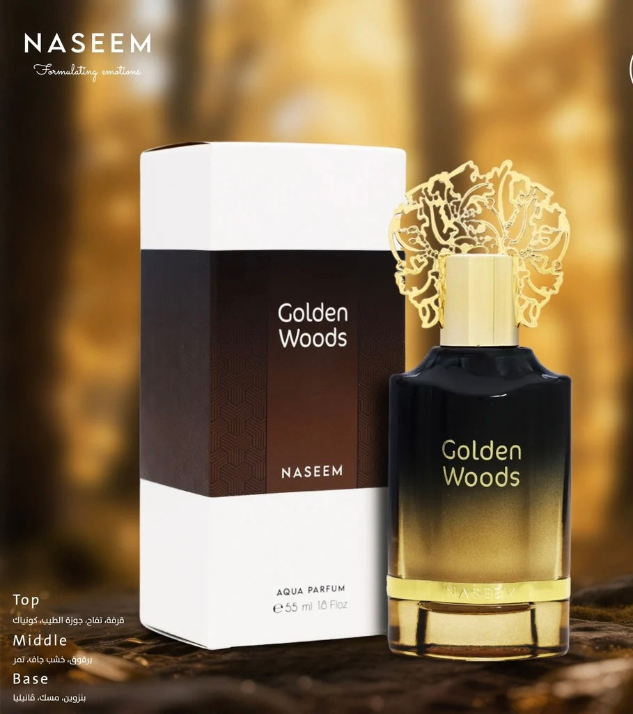 golden woods non alcoholic perfume 55 ml - luxe collection by naseem