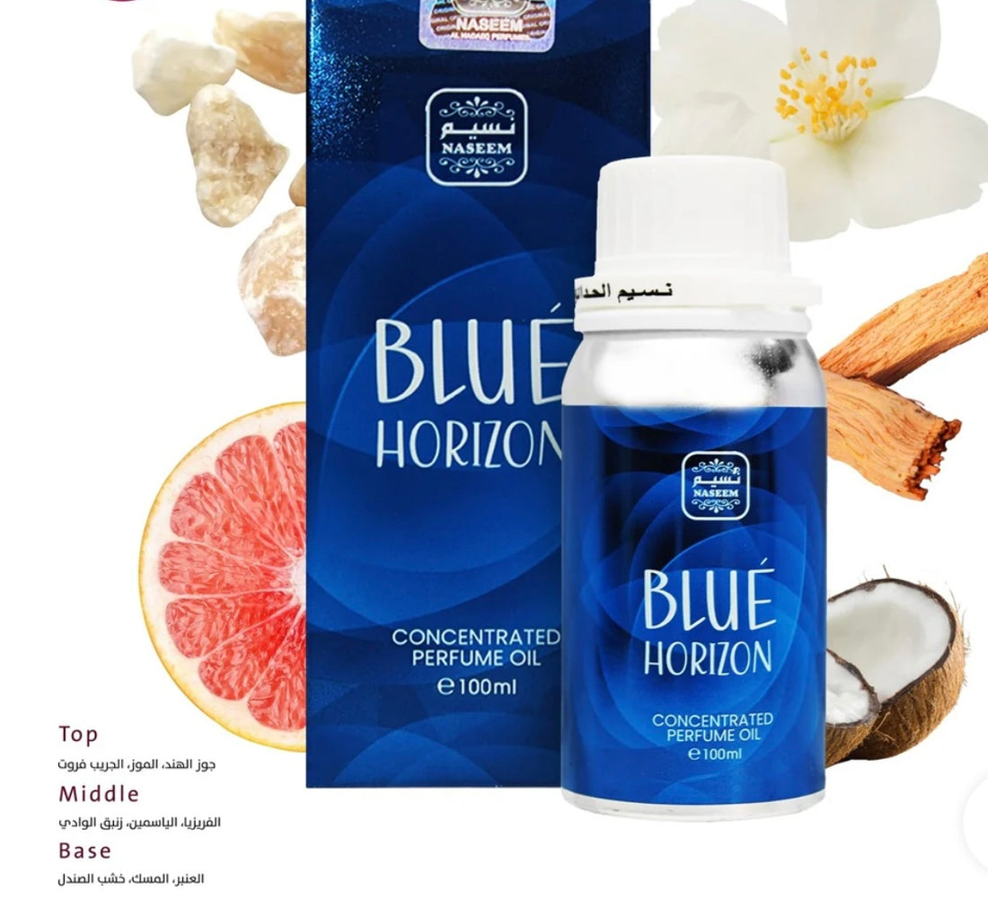 blue horizon oil fragrance aluminium package 100 ml - by naseem