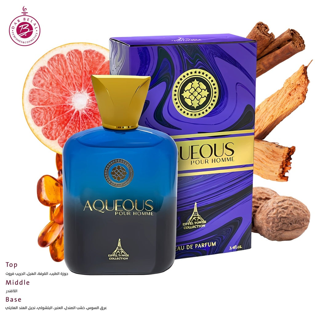 AQUEOUS POUR HOMME Perfume  100 ML -  Coated Bottle Collection By Eiffel Tower