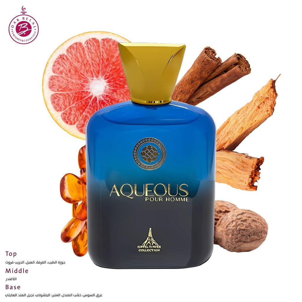 AQUEOUS POUR HOMME Perfume  100 ML -  Coated Bottle Collection By Eiffel Tower