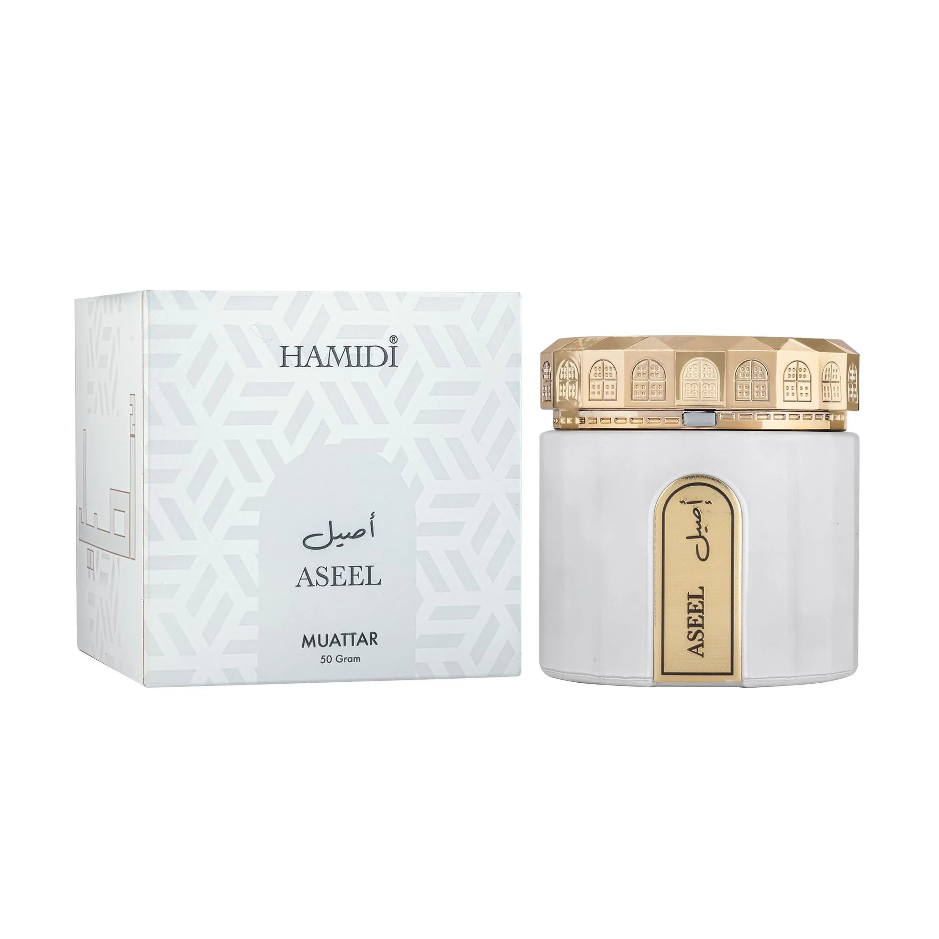 ASEEL Non Alcoholic Bakhoor Muattar  50 GM - Golden Collection By Hamidi
