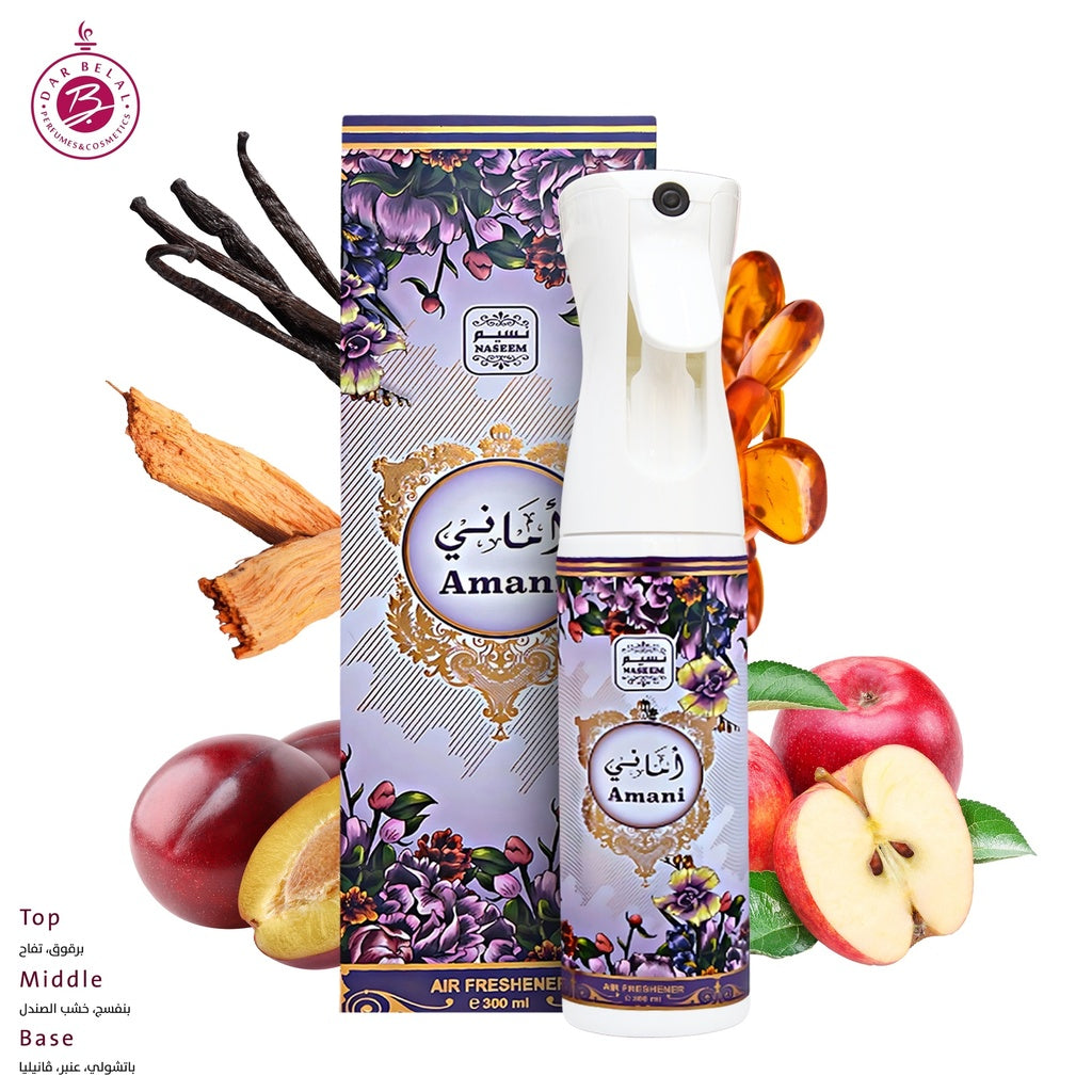 Amani Non Alcoholic Home Freshener  300 ML - Mechanism Collection By Naseem