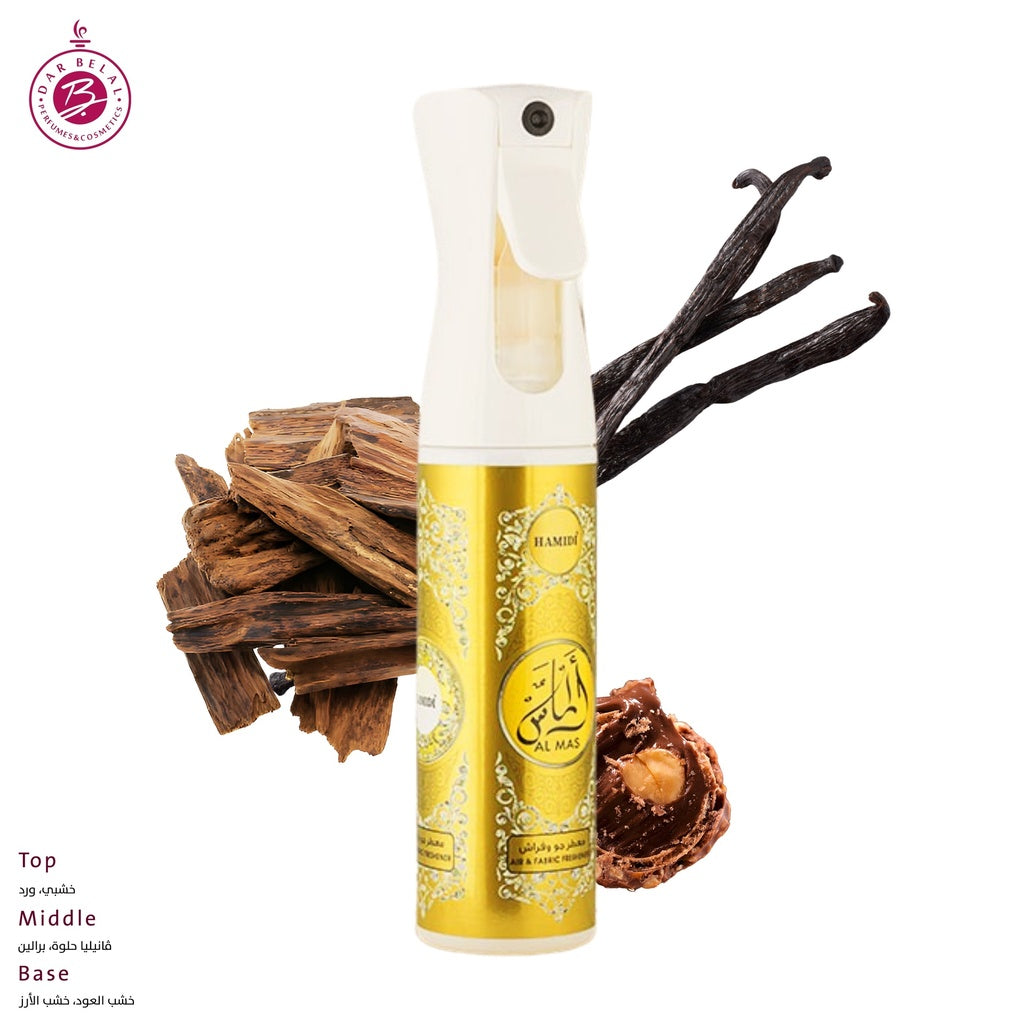Al Mas Non Alcoholic Home Freshener  320 ML - Mechanism Collection By Hamidi