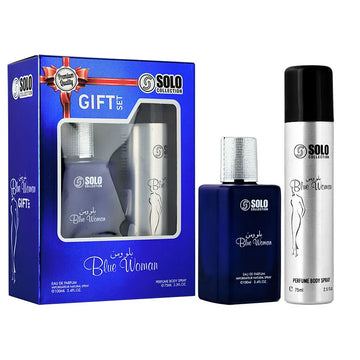 BLUE WOMAN Non Alcoholic Gift Set  2 PCS - Solo Collection By Hamidi