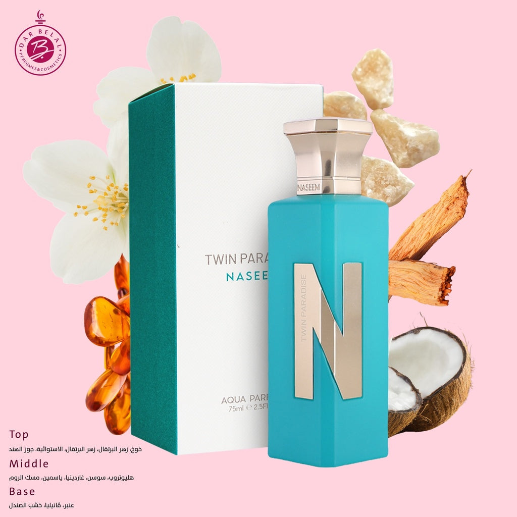 Twin Paradise Non Alcoholic Perfume  75 ML - N Series Collection By Naseem