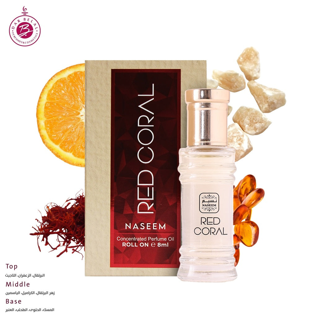 Red Coral Oil Fragrance Roll On  6 ML -  By Naseem