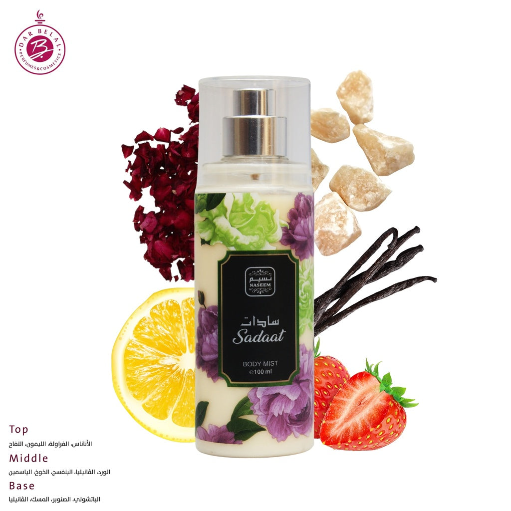 Sadaat Non Alcoholic Body & Hair Mist  100 ML -  By Naseem