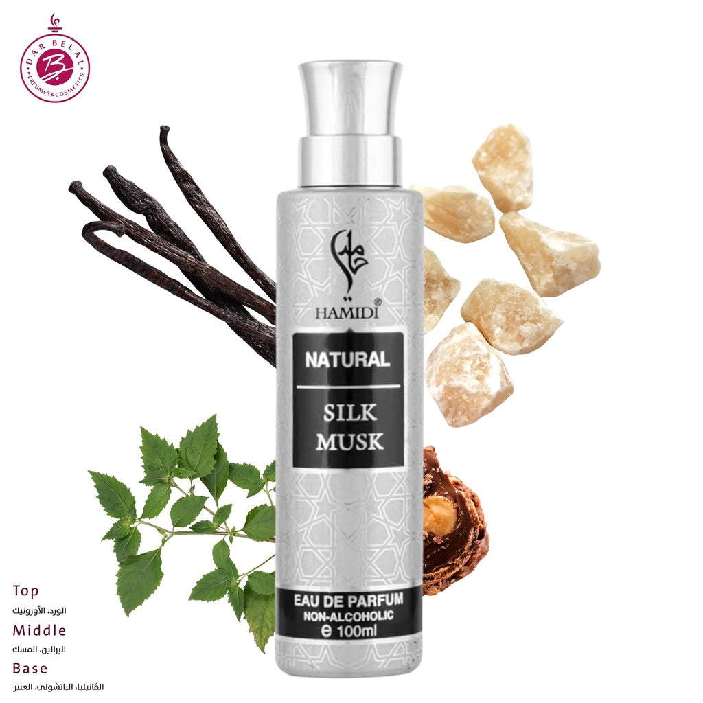 Silk Musk Non Alcoholic Perfume  100 ML - Natural Collection By Hamidi
