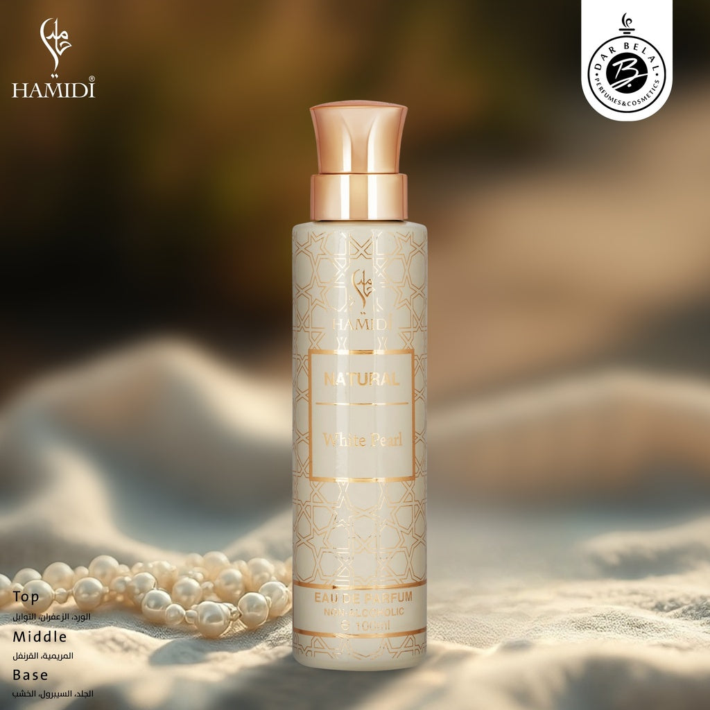 White Pearl Non Alcoholic Perfume  100 ML - Natural Collection By Hamidi