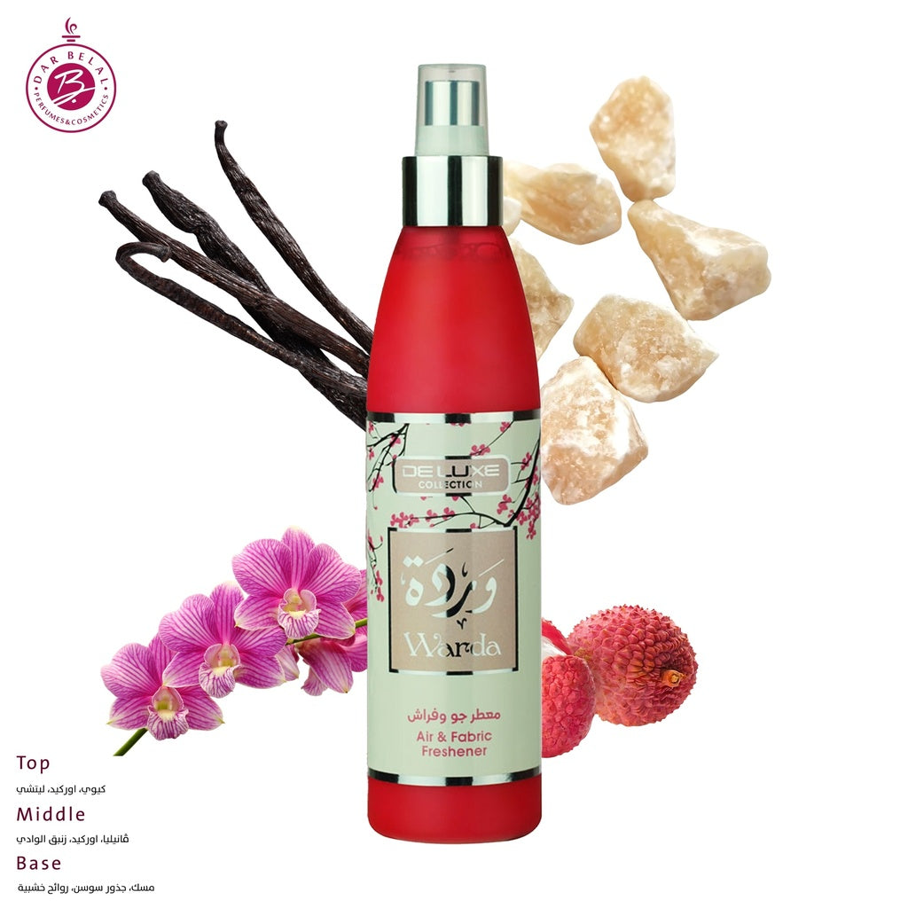Warda Non Alcoholic Home Freshener  250 ML - Deluxe Collection By Hamidi