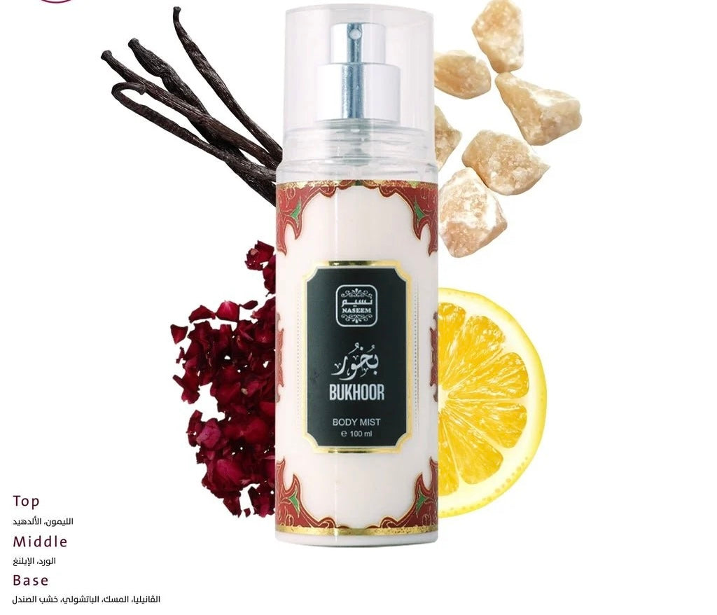 bukhoor non alcoholic body & hair mist 100 ml - by naseem