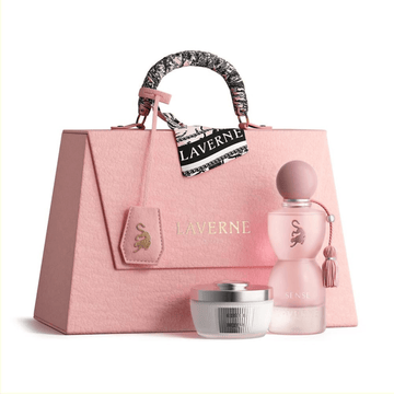مجموعة سينس من لافيرن – اختيار جورجينا | عطر + شنطة + باودر Sense Collection – LAVERNE Perfume – To Be Different