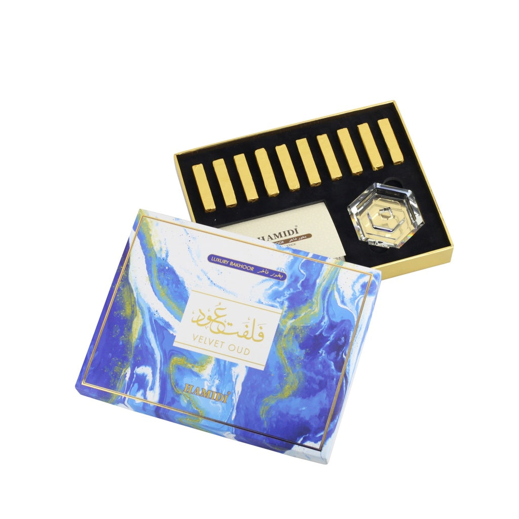 Velvet Oud Non Alcoholic Bakhoor Sticks  10 PCS - Luxury Collection By Hamidi